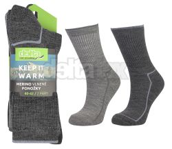 Termo MERINO cross ponoky DELTA grey 2 pry