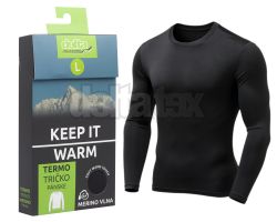 Termo triko MERINO DELTA dlh rukv black